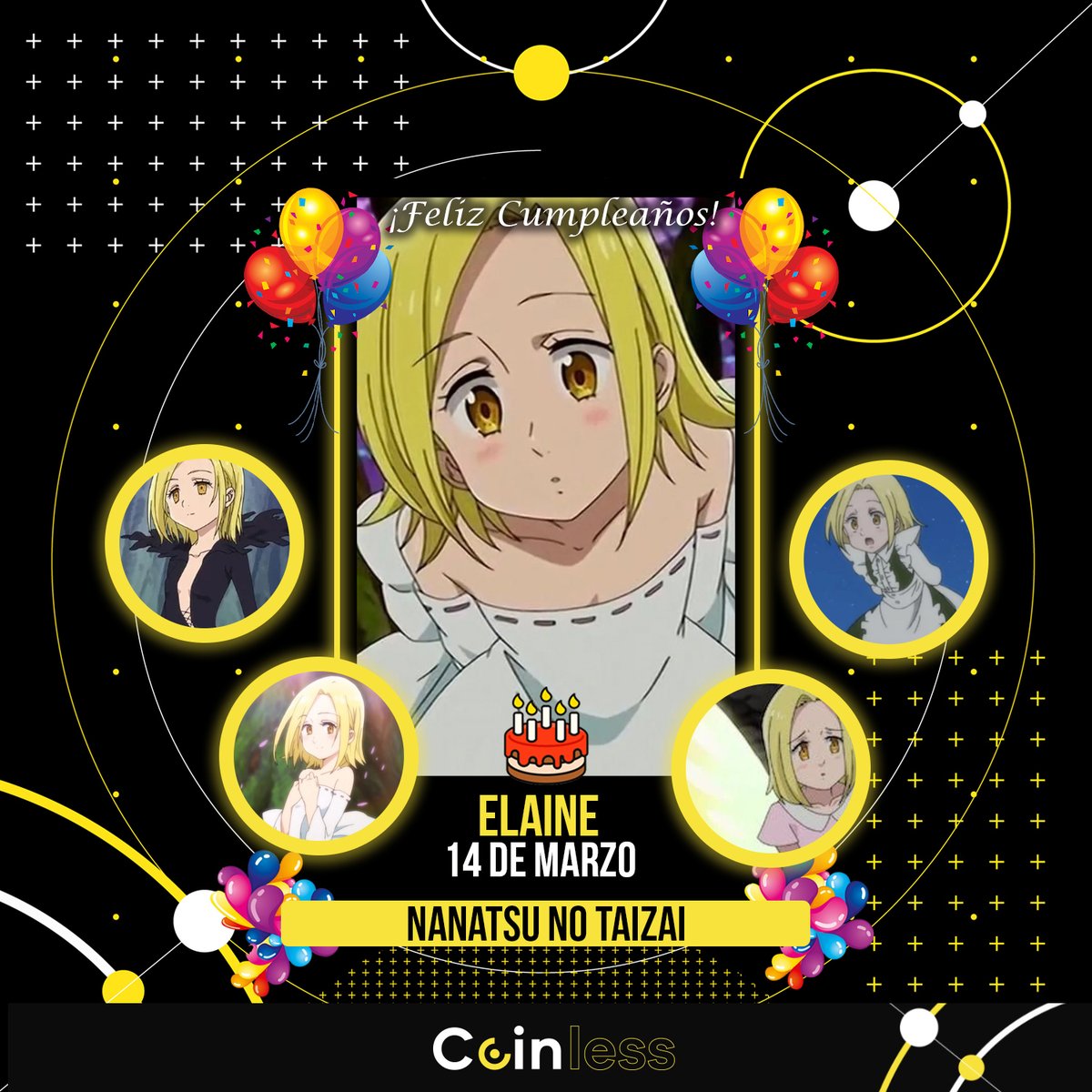 (03/14) ¡Hoy está de cumpleaños la santa doncella protectora de la "Fuente de la Juventud"! ... ¡Elaine!🎂

Anime: Nanatsu no Taizai

#coinlesseefemérides #anime #nanatsunotaizai #Elaine