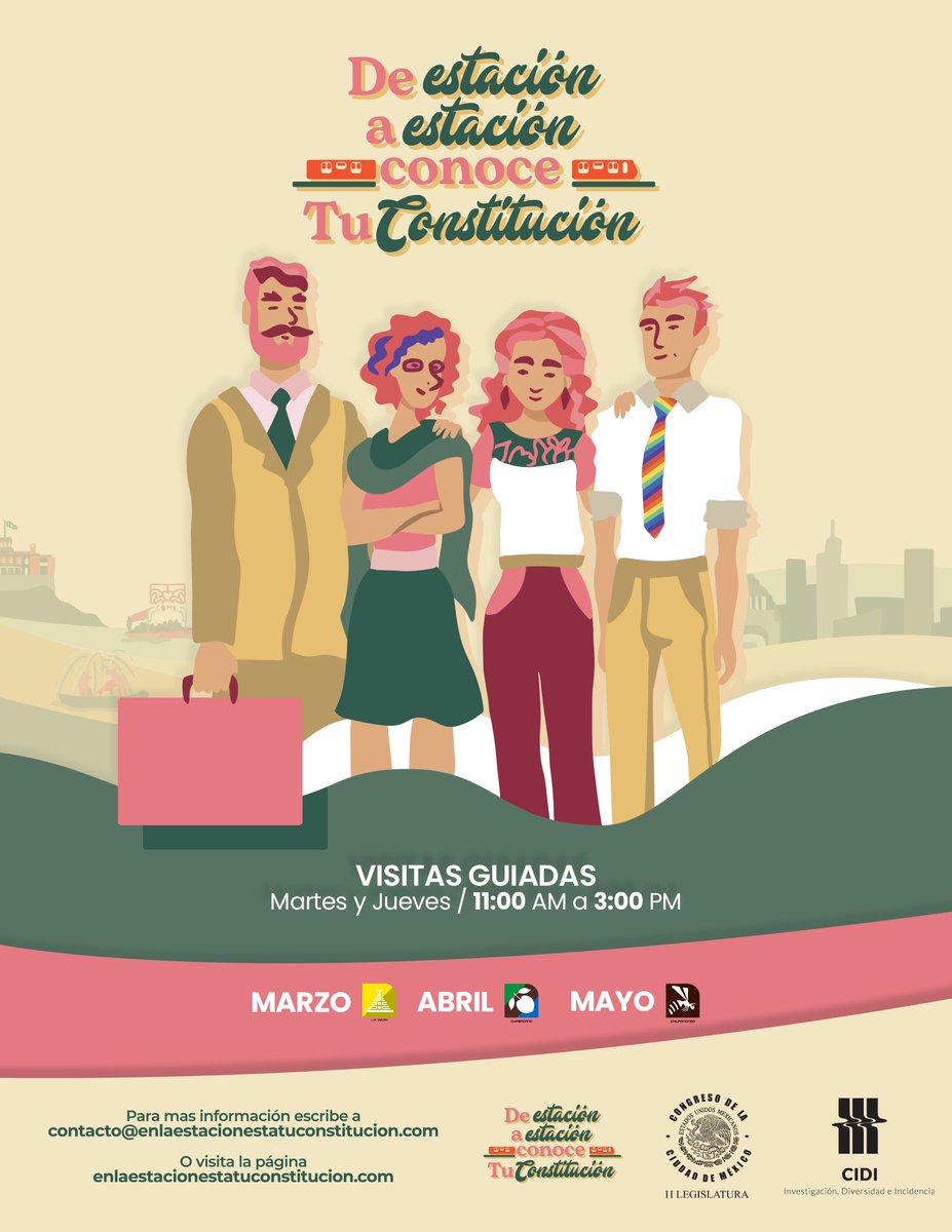 cidiorg's tweet photo. Desde este lunes y hasta el mes de mayo puedes ir a visitar nuestra expo "De estación a estación conoce tu #Constitución".
También puedes visitar la página web y jugar con las dinámicas virtuales que hemos preparado para ti. https://t.co/YZ0x2V2cKc https://t.co/bjH13hZPjJ