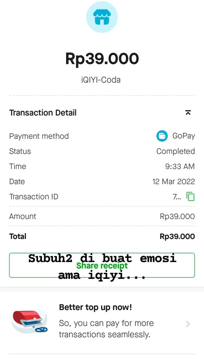 Qvinsky's tweet photo. Gak lagi deh pake @iQIYI_Indonesia @iQIYI @iQIYIofficial @gopayindonesia . Membership yg seharusnya udah terminated gara2 balance gak cukup, ehh, tiba2 di potong. https://t.co/BUFo4zKVrS