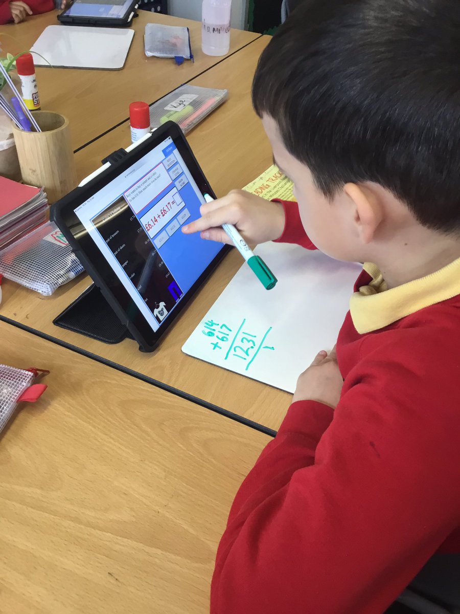 year4phoenix's tweet photo. Year 4 have been solving 2 step money problems using the program Maths Frame. They worked out their calculations on a whiteboard in order to solve each step of the problem. 💰@MathsPhoenix @PhoenixComputi2 https://t.co/8VsPKcnfji