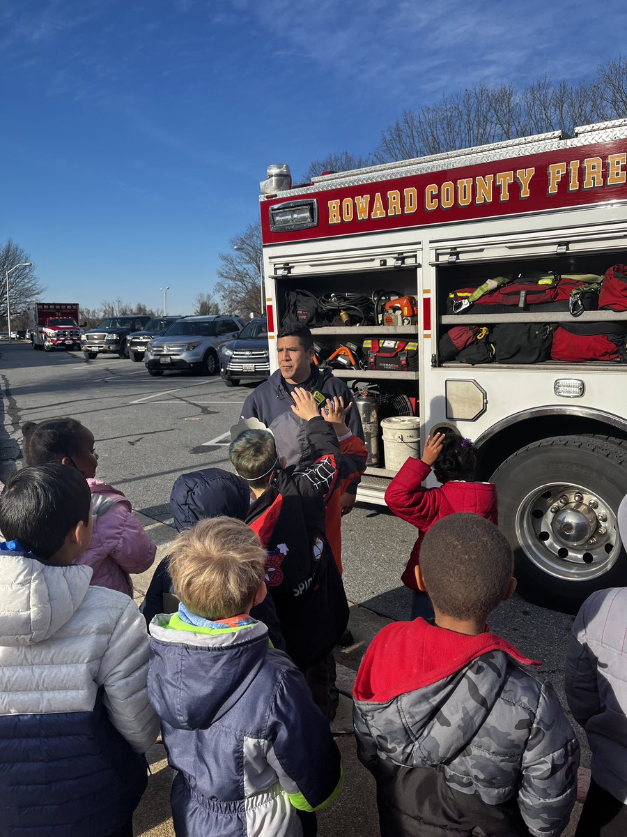 conner_CRES's tweet photo. Today, we learned all about Firefighters and Fire Safety! A big thank you to @HCDFRS for inspiring our Jr. firefighters. @hcpss_cres https://t.co/1eNFyOd8Dj
