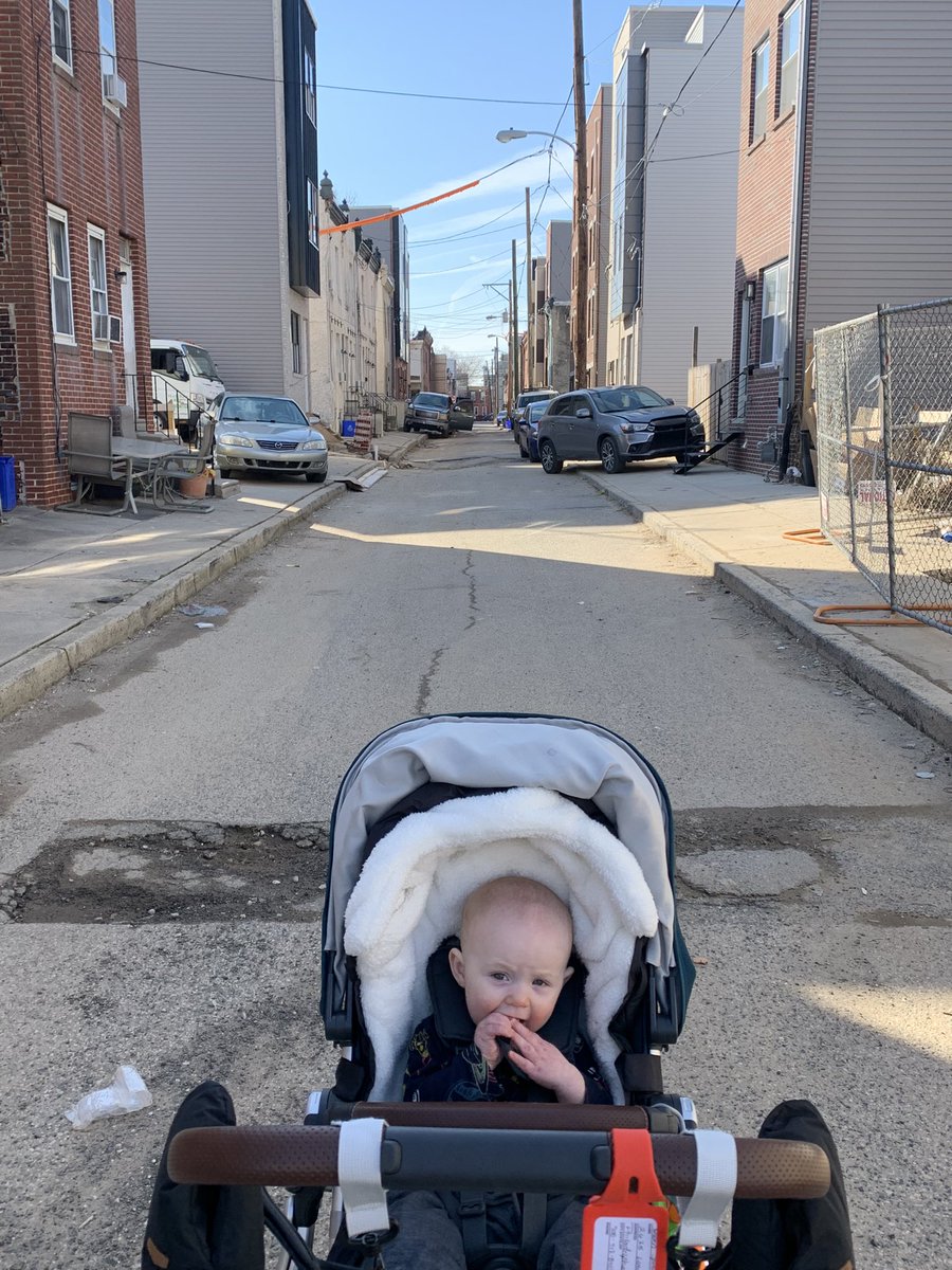 thinlizzie19's tweet photo. Hey @PhilaStreets and @PhilaParking how am I supposed to safely walk my child home? Street full of sinkholes and sidewalk full of cars? 🤔 2600 Latona block @bikelanesphilly @PhillyMayor https://t.co/SUc8t980PG