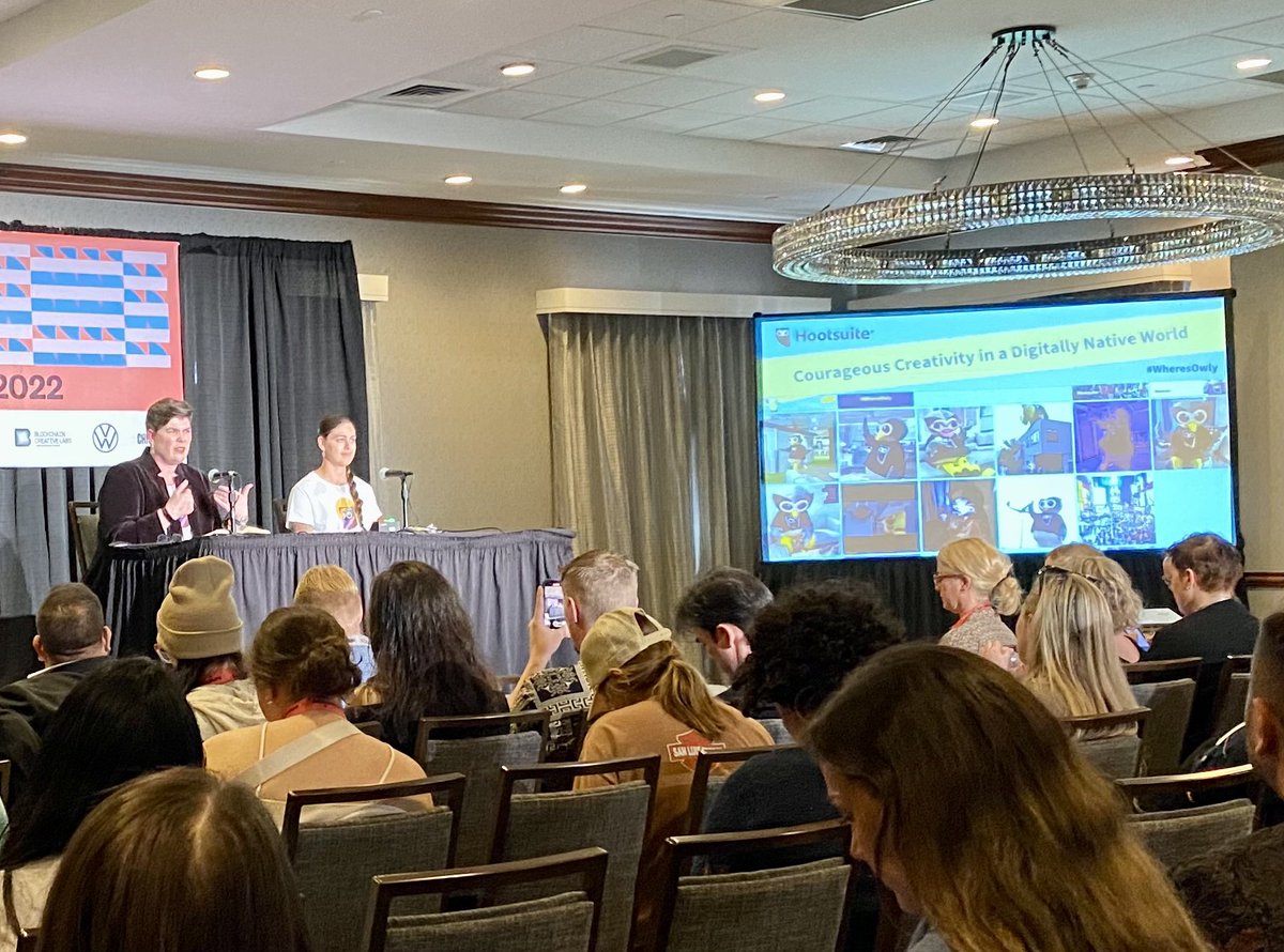 BHDigital's tweet photo. #sxsw2022 session - @maggiemlower CMO @Hootsuite &amp; @MaayanGordon: Focus on Courage &amp; Joy in your Social Media. Social is about connecting. Attention spans average 2.5 sec - create value by celebrating joy. Social is an amplifier. Brave spaces endure. Make social a Brave Space. https://t.co/FovGNEhSBP