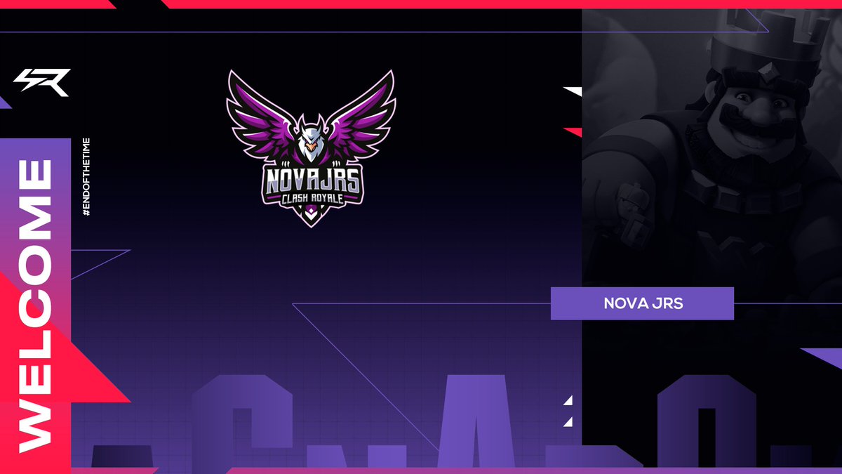 #ClashRoyale I Presentación 04/32
#PrizePool $350 USD

Desde México ​🇲🇽 nos acompañan para demostrar que pueden conseguir el título en esta tercera edición.
A dejarlo todo en la Arena 💪

Bienvenidos @NovaJrsGG 😎

#EndOfTheTime⚡