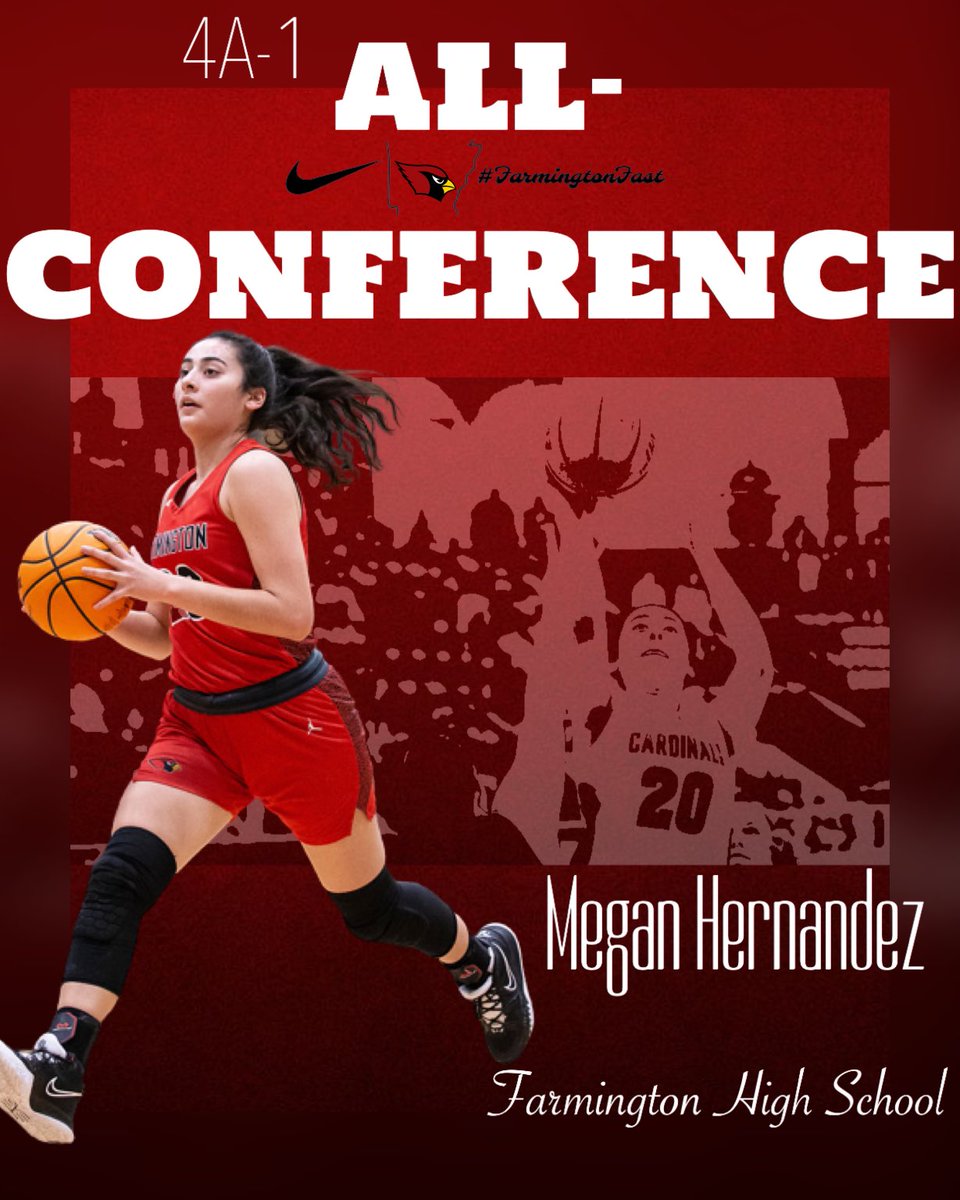 Congratulations to Lady Cardinal ⁦<a href="/MeganHe53949331/">Megan Hernandez</a>⁩ on being named 4A-1 All-Conference. #FarmingtonFast #FAMILY