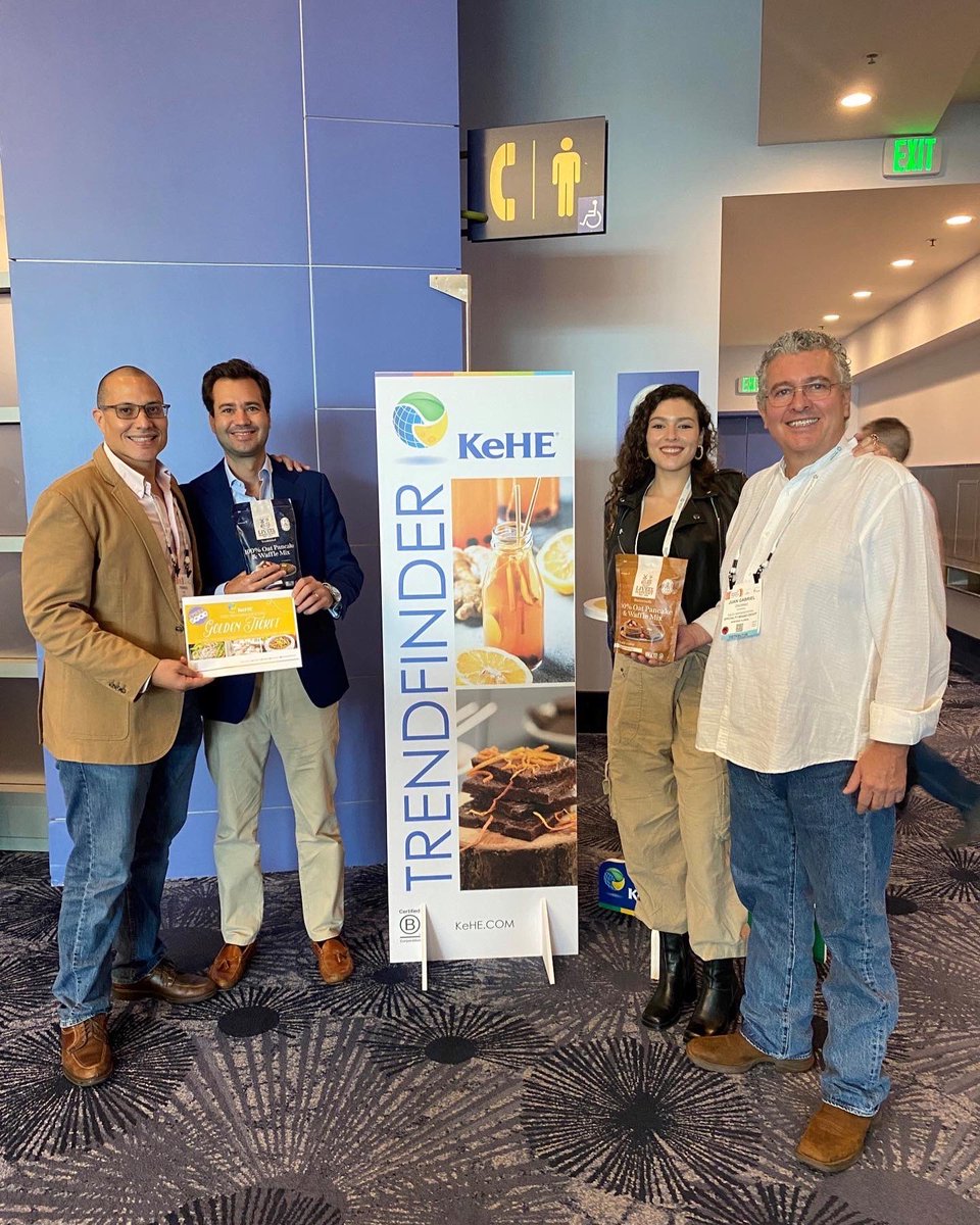 GlobalBrandLLC's tweet photo. We were so glad to be back for @NatProdExpo West this past week! We got to meet w/ a ton of clients &amp; see some familiar faces! 
Our client Lively Harvest presented during KeHe’s TrendFinder event &amp; also won the Golden Ticket where they’ll be published on social &amp; news websites! https://t.co/tDyoRDWiiQ