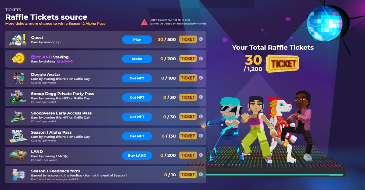 jeffcrypto011's tweet photo. @TheSandboxGame I just participated in the daily #SandboxAlphaS2Contest for a chance to earn up to 1,000 $SAND! Starting March 14 -  Show your Raffle Tickets. Check out my screenshot below! 👇 #SandboxAlphaS2 https://t.co/KCANECUJv5