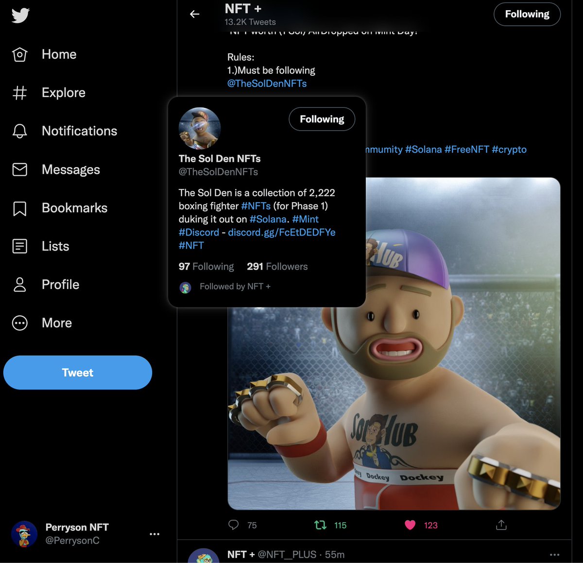 PerrysonC's tweet photo. @NFT__PLUS @opensea Done 🤠 https://t.co/5JnAu9M5UQ