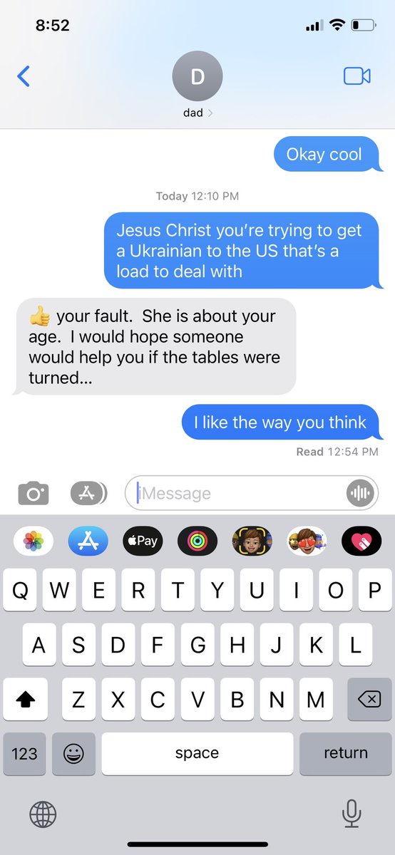 jordanxwinkler's tweet photo. Think your dad is cool? During his free time, my dad is in the process of helping a young Ukrainian get a U.S. visa, so she can escape Ukraine and be reunited with her mother in the United States… doesn’t get much more badass than that https://t.co/spqYND4Yfj