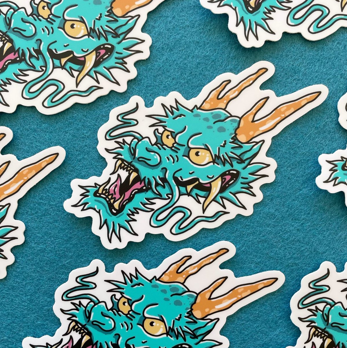 RichardWizard's tweet photo. Neon Dragon vinyl stickers are dropping THIS WEEKEND on Etsy along with a few other items 🐉
#dragon #vinylstickers #sticker  #procreate #procreateart #digitalart #graphicdesign #illustration #illustrator #tattoodesign #tattoo #art https://t.co/fWtRZ02yoL