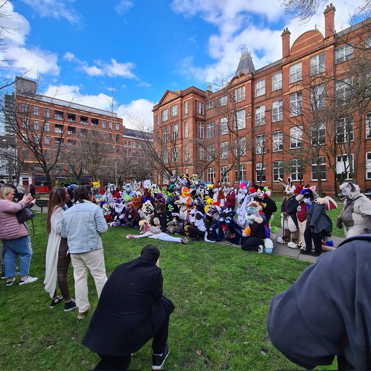 LGBTtour_mcr's tweet photo. An interesting gathering at the tours meeting point last week! 

Please note whilst the tour kicks off at 3pm Every Saturday, this weekend (19th March) we'll begin at the altered time of 10am.

If you fancy coming, drop me a quick email: josh@fmwt.co.uk 

Josh x https://t.co/ytAHSjZ5Aj