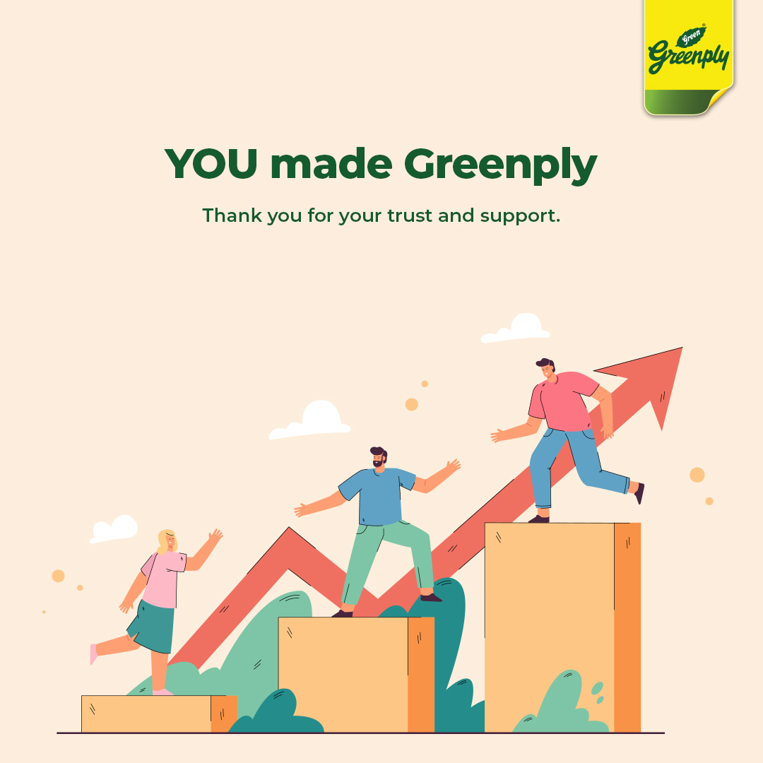 Thanks to your constant support we've reached the milestone of over 1 million pieces of furniture being made using E-0 plywood from Greenply, thus ensuring safe interiors for countless homes. Know more: greenply.com
.
.
#GreenplyPlywood #GreenplyE0 #YouFirst