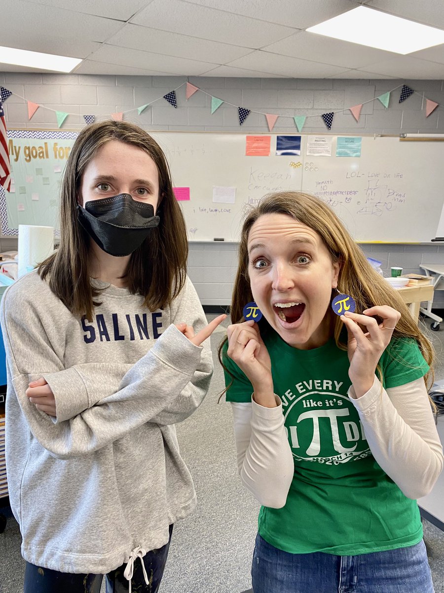 MsReikMath's tweet image. Pi Day never disappoints! Creativity at its finest! We had pictures, poems, songs, jewelry and LOTS of yummy food! So grateful to get to celebrate with current students while reminiscing with previous ones. A great reminder that middle schoolers and math are just the best! #yum