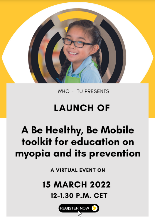 Tomorrow, March 15, from 12-1:30 p.m. CET (6-7:30 a.m. CDT), <a href="/WHO/">World Health Organization (WHO)</a> and <a href="/ITU/">Int’l Telecommunication Union</a> will host a webinar to launch their jointly developed toolkit for #myopia management.
 
Learn more &amp; register here: bit.ly/WHO_ITU_Myopia….