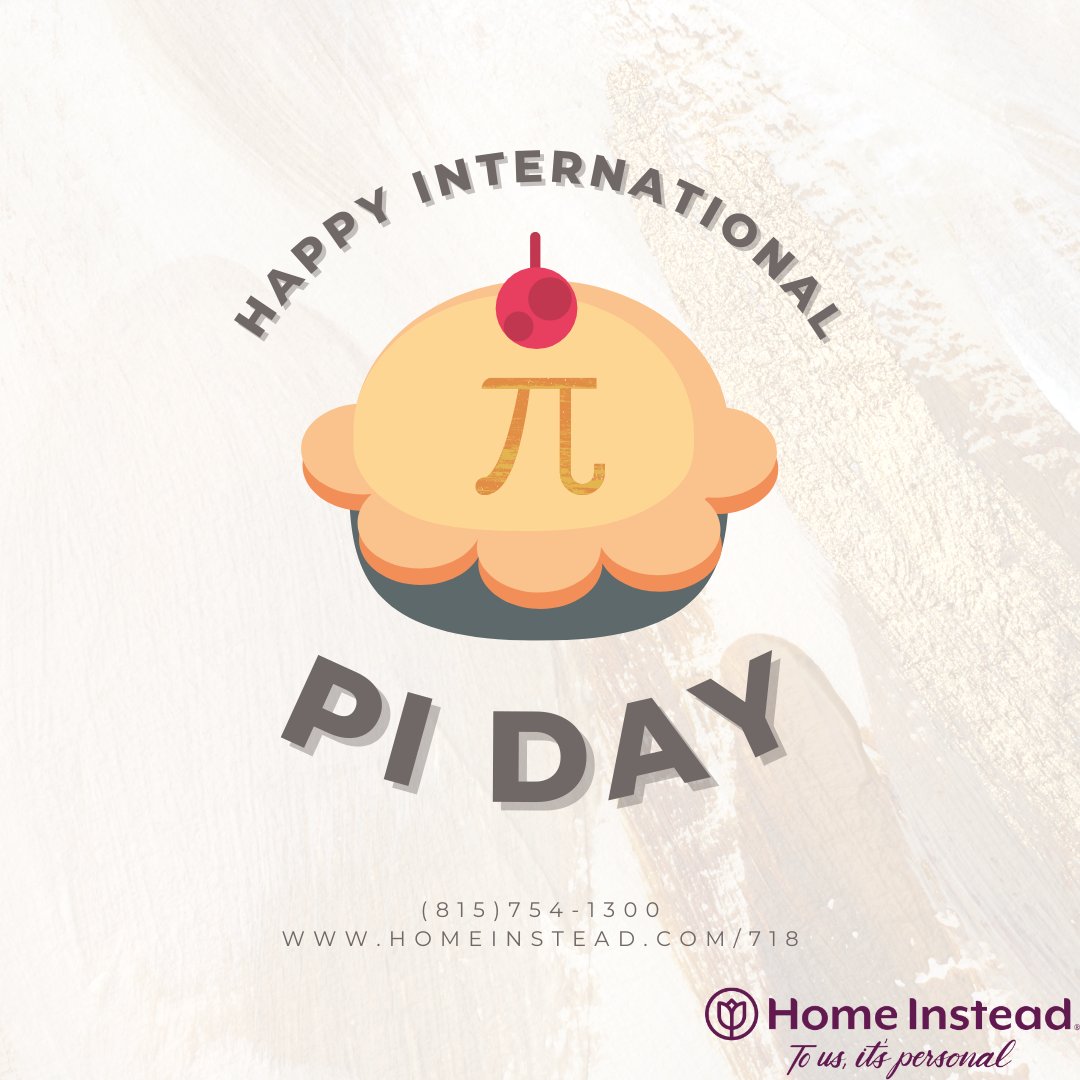 DekalbHome's tweet photo. What kind of pie do you eat to celebrate Pi Day? #HomeInstead #DeKalbCountyIL #LeeCountyIL #OgleCountyIL #Caregivers #piday2022 https://t.co/L9Na6wuEkP