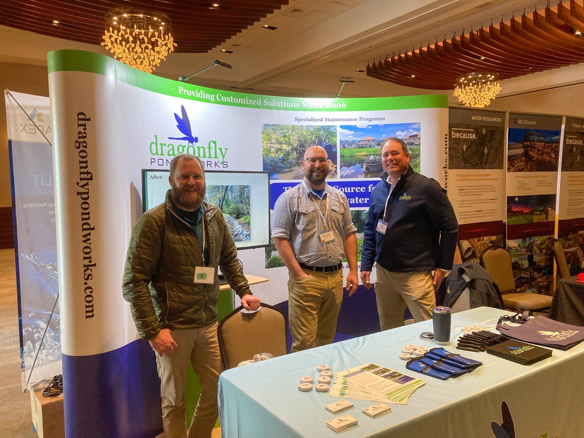DragonflyWorks's tweet photo. Team Dragonfly is having a great time at the O&M of #Stormwater Control Measures conference! Make sure you stop by our booth at tonight's welcome reception, and throughout the conference. Jared, Andrew, and Nate are looking forward to chatting with you. #omsw2022 #omsw22 https://t.co/qJP9GsxIds