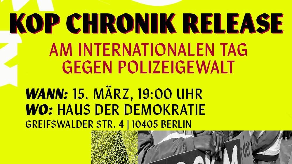 Keine_Security's tweet photo. Morgen #b1503
16:00h Kundgebung „Solidarität statt Kriminalisierung!“ im #Görli!
19:00h KOP Chronik Release im Haus der Demokratie (Greifswalder Straße 4, Berlin)
und ab 19:00 gibt´s auch Küfa und wir stellen die Kampagne @Keine_Security vor #linie206
#GegenPolizeigewalt https://t.co/i3dbaIon7r