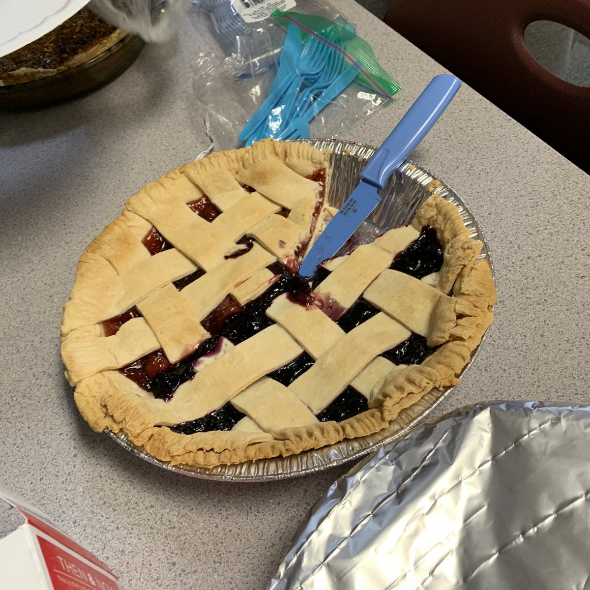 jreyesBHS's tweet photo. Happy Pi Day! March 14th usually falls during our Spring Break but we got to celebrate in class before the break.

Whether it’s cherry, blueberry, or even a Little Debbie oatmeal crème… I hope you enjoy some pi(e) today! https://t.co/WGF2xd9tWQ