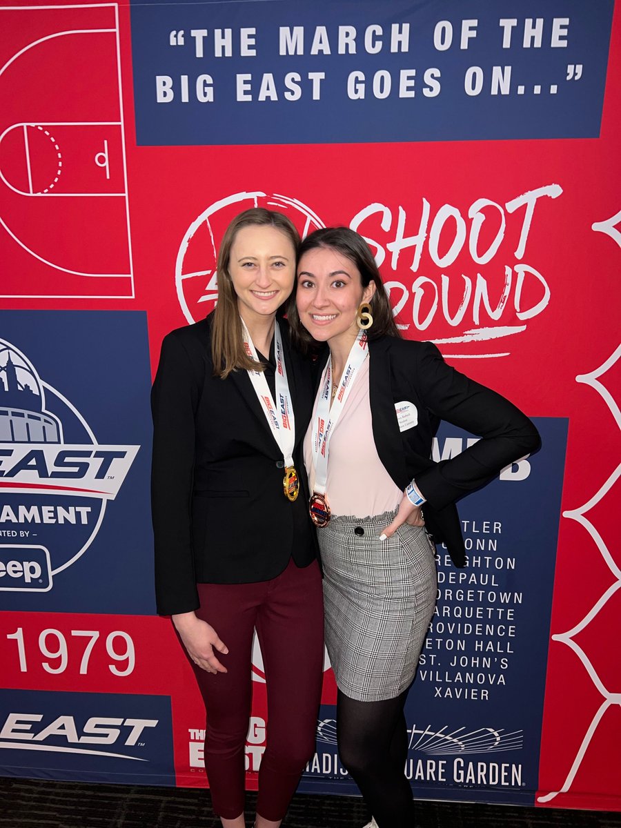 Creighton's tweet photo. Congratulations once again to Creighton's competitors in the first-ever @BIGEAST Undergraduate Research Poster Symposium, which took place over the weekend in NYC.

Two Creighton students emerged as top performers — Keely Orndorff finished in 1st and Lauren Barbush took 3rd! https://t.co/gGEWxN6Hst