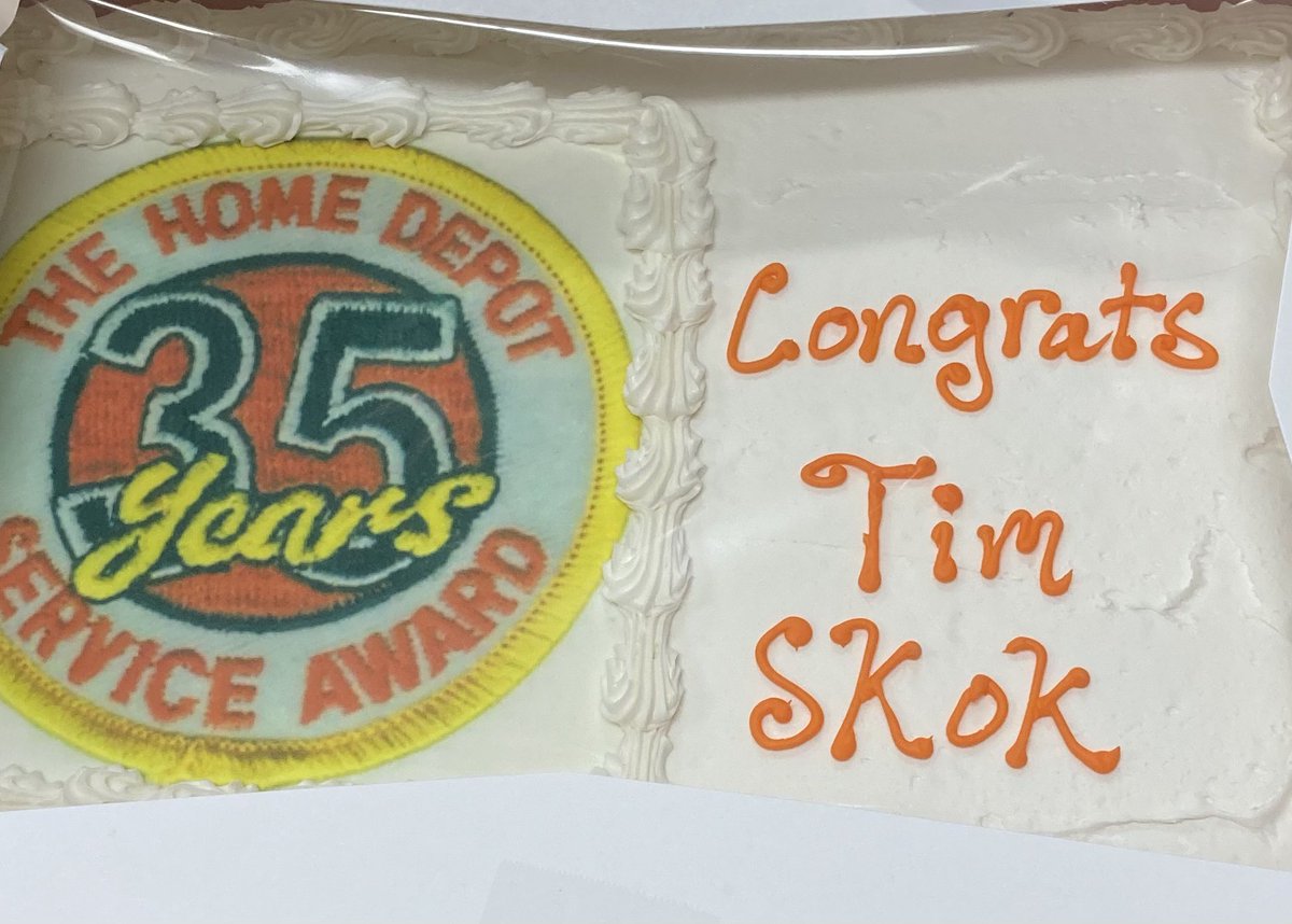 Congratulations, Tim Skok on your 35 years  with Home Depot!!  A true book of knowledge and talent that cannot be measured. We are beyond thankful to have you at #8412, sir. 
<a href="/cole91960676/">Cole SM at Clayton Home Depot 8412</a> <a href="/hollytate122/">Meteorxa</a> <a href="/QuilliamsJaden/">Jaden Quilliams Shirley #0152</a> <a href="/Shanda668/">Shanda66_#8412</a> <a href="/THD_Shauna/">Shauna Roberts 🦄</a> @ClaytonASDS <a href="/kimberleybeach/">Kimberley</a>