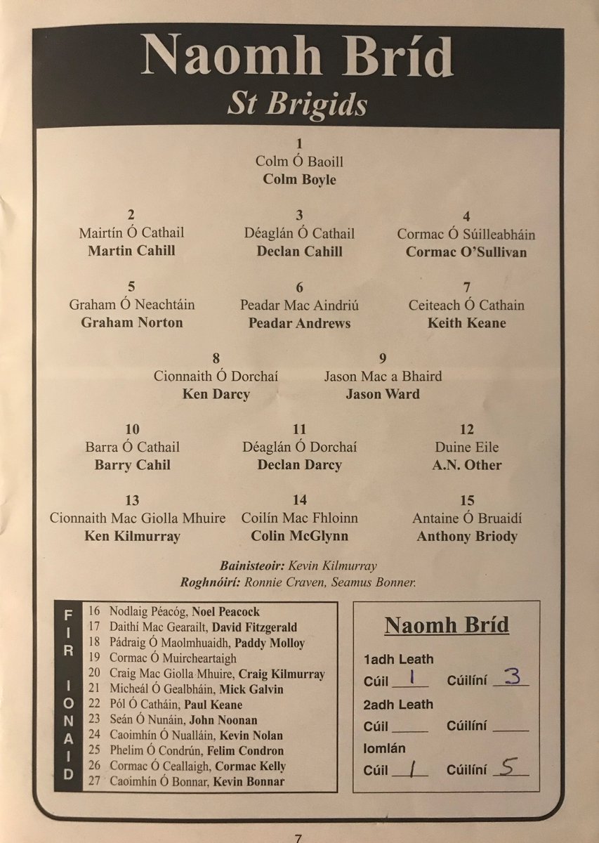 GAA Programmes tweet media