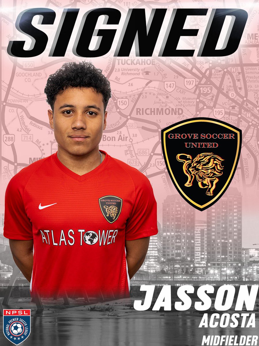 GroveSoccerUtd's tweet photo. 🚨𝙎𝙄𝙂𝙉𝙀𝘿🚨

Welcome Jasson! 💪🏻

From right here in Richmond, Jasson joins us from Shenandoah University where he racked up 5 goals in his rookie season. Jasson brings additional flair and excitement into the team that will certainly draw attention. 

📸@jshfoto 

#NPSL #RVA https://t.co/qRE0x8VlHa