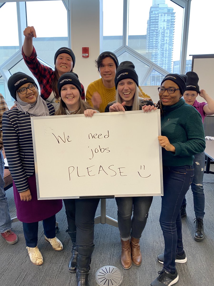 _InceptionU's tweet photo. We're celebrating the Cohort 7 learners who completed our #Evolve Full-Stack Developer program. We sent them on their way with a cool new branded Giving Toque from @locallaundry. For every toque purchased, a toque is provided to a shelter in need.

#InceptionU #swag #GivingBack https://t.co/PcoJGdWmeh