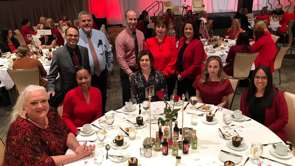 GamingLabsInt's tweet photo. Our GLI Las Vegas team was honored to attend the @AHANevada Go Red for Women luncheon last week. We’re committed to stand together with Go Red, which focuses on preventing heart disease and stroke, and raises critically needed funds. #GLI #GamingLabs #GoRedforWomen #LVGORED https://t.co/gsCipGoWnl