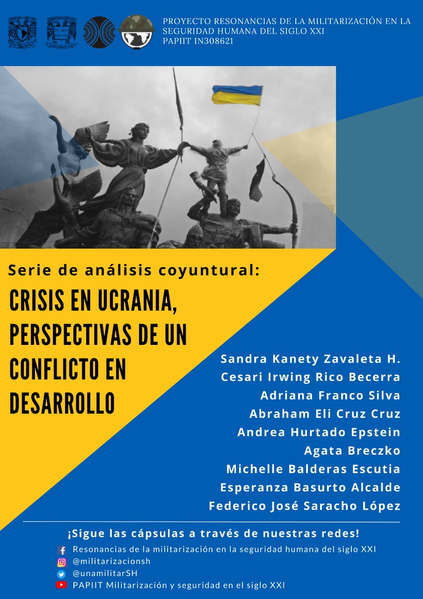 unamilitarSH's tweet photo. 📣🛑 ¿Te interesa conocer más sobre el conflicto en Ucrania abordado desde diferentes perspectivas geopolíticas, de dependencia energética, violencias, migración y género? 🇺🇦 
... https://t.co/arNGyz9Qne