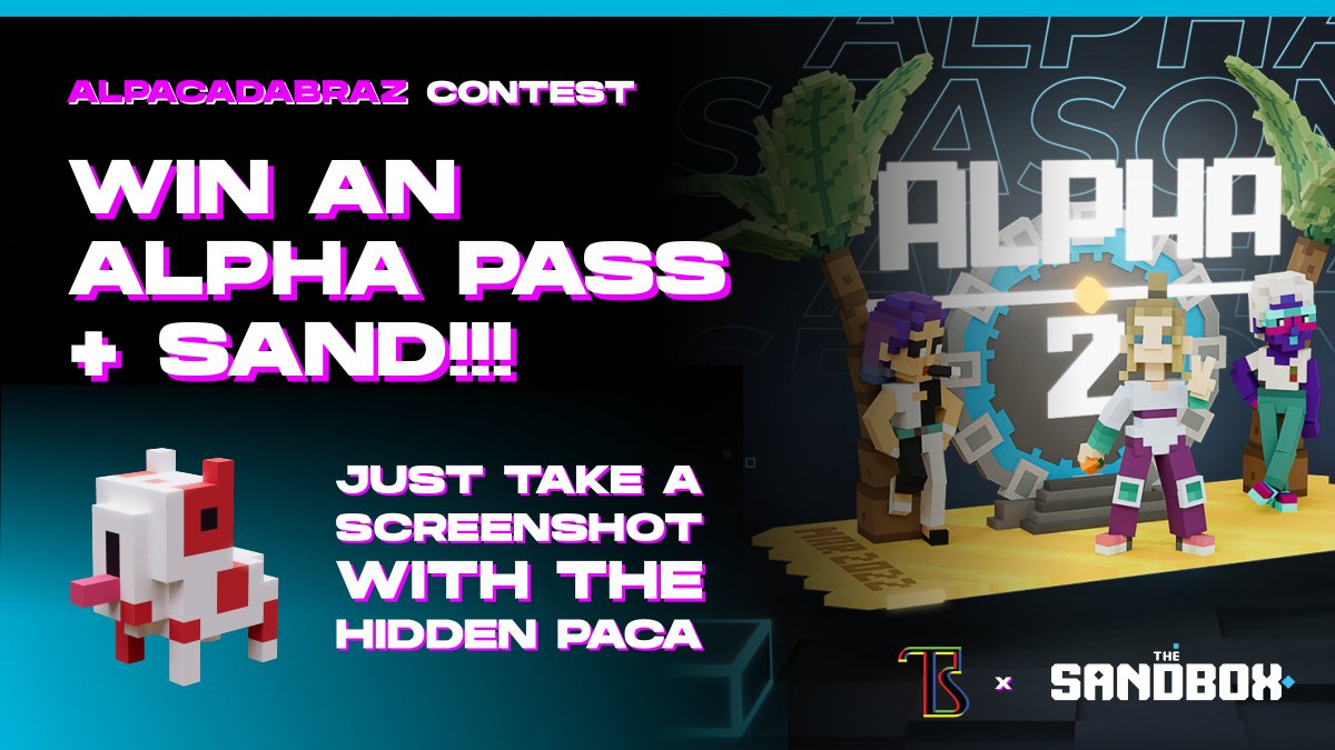 Our very own <a href="/TuschayStudios/">Tuschay🍄</a> is releasing the Funguy's Kingdom tomorrow in <a href="/TheSandboxGame/">The Sandbox</a>. 

Find the hidden Alpaca in the game, and take a selfie for a chance to win an Alpha Pass + Sand!!!

Details Below 👇