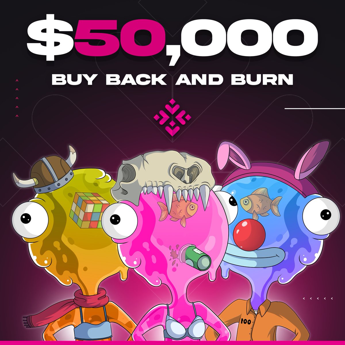 CluCoin's tweet photo. All projects within the #CluCoin ecosystem will always benefit our holders.

Thanks to the @GoobersNFT and CLUmmunity, we were able to buy back and burn $50,000 worth of $CLU! 🤍 https://t.co/Yu6BHBGAYh
