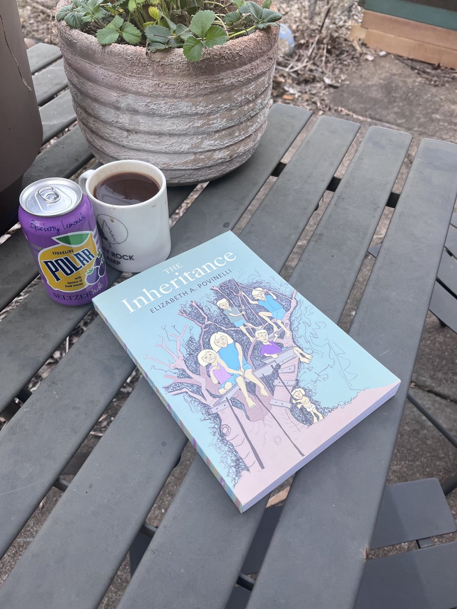annecmccarthy's tweet photo. The Inheritance by Elizabeth Povinelli #WhatImReadingToday … there’s nothing normal about today. I didn’t roll the die to figure out what to read. But I am going to sit in the backyard for awhile in the fresh air, without my phone or laptop, and just try to let my mind relax. https://t.co/gDjZFJl7qk