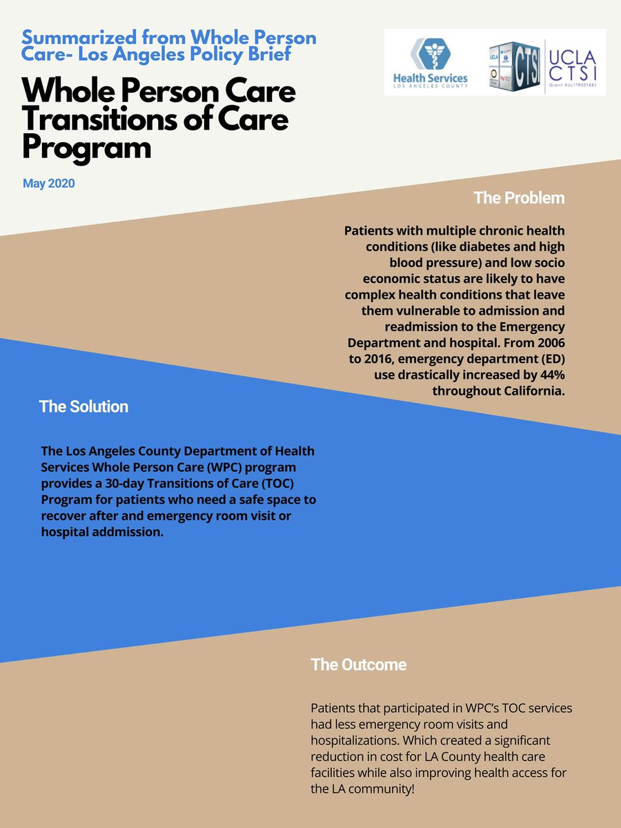 Check out our policy brief on Whole Person Care’s Transitions of Care Program!