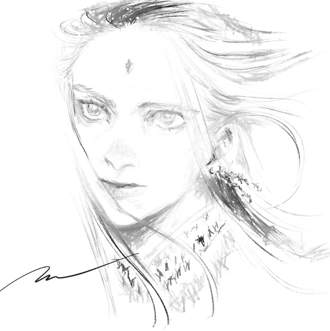 描き味がランダムに出るパステルでグリグリしながら描くの楽しいペン 