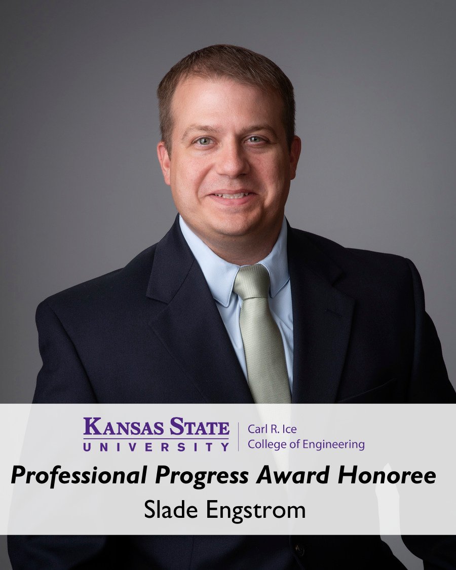 TranSystems's tweet image. We’d like to congratulate Slade Engstrom of our Wichita office on being recognized by @KState Carl R. Ice College of Engineering as a 2022 Professional Progress Award honoree! Congrats, Slade!

#KSU #CollegeofEngineering #EngineeringProfessional