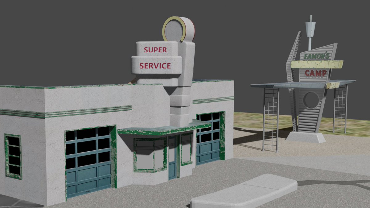 A model of the Eamon's Camp sign has been uploaded to Sketchfab. You can see it here: skfb.ly/otvTr

This will be used as part of the Eamon's Station landscape in the Augmented Reality application.