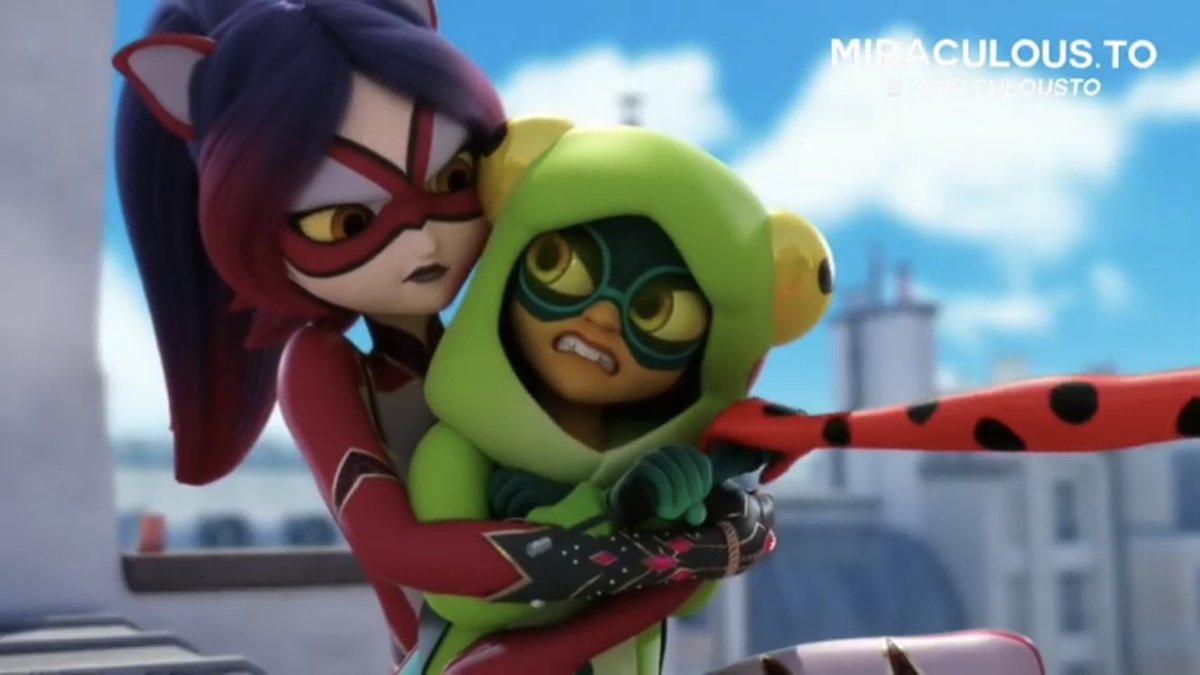 ExtraMiraculous's tweet photo. teenagers dressed in latex animal suits caught destroying a child’s toys 📸🤨
#MLBS4Spoilers #MiraculousSeason4Finale https://t.co/OpENwlArQc
