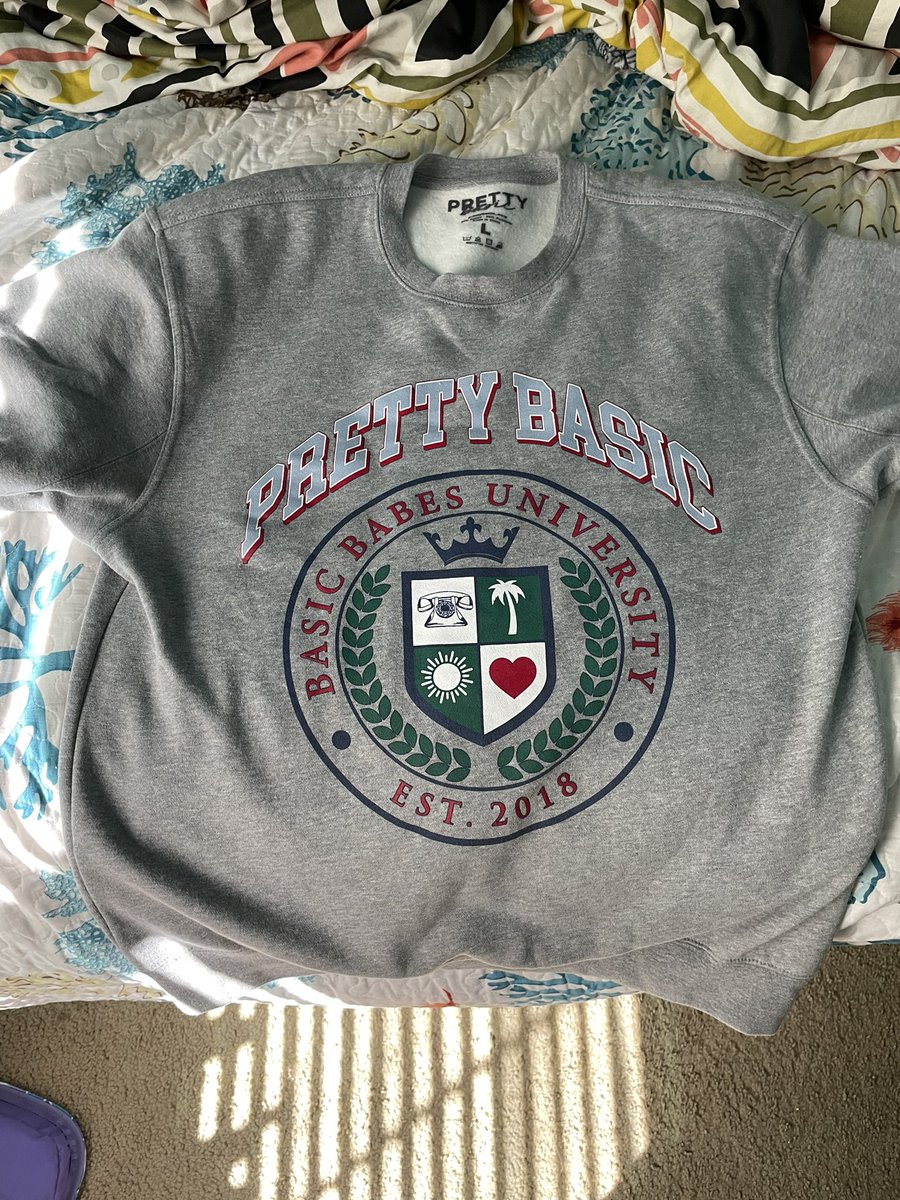 Madster216's tweet photo. @prettybasic @ALISHAMARIE @missremiashten #prettybasic Love your merch! Your merch is so comfy and soft! Your podcast is the best! Been a fan of Lida since the purple bedroom and Remi since her college days! You guys make me so happy! You guys don’t know how much you mean to me! https://t.co/taIAXnkiAg