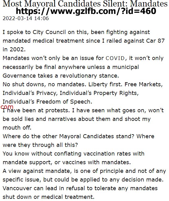 buday4vancouver's tweet photo. Most Mayoral Candidates Silent: Mandates https://t.co/lNBrrnXcxL #vanpoli #mandates #liberty #vcla #Buday4Vancouver https://t.co/65b526cdYW