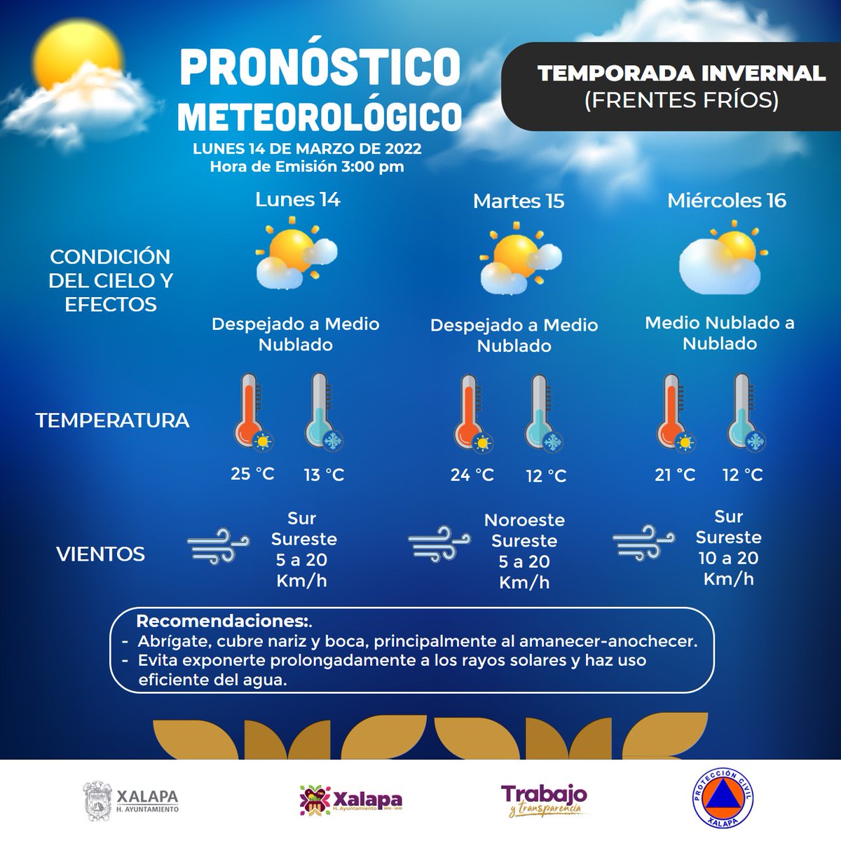 pc_xal's tweet photo. #PronósticoMeteorológico Vespertino para la Región de Xalapa.
#TrabajoYTransparencia
#PCXalapa
#Xalapa https://t.co/6FsgIE7UYQ