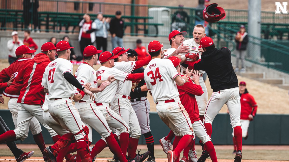 HuskerBaseball's tweet photo. The man of the hour. 💦 https://t.co/ZwXXKnVRRX