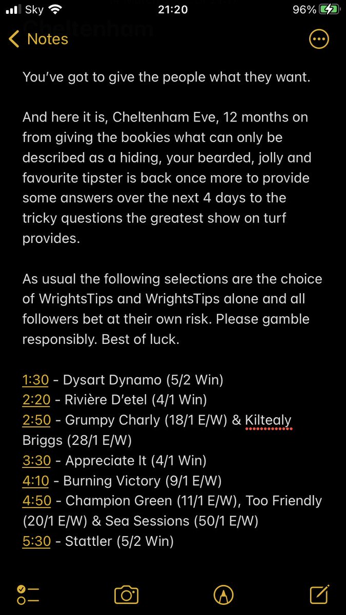 wrightstuff1986's tweet image. He’s back #WrightsTips #Cheltenham