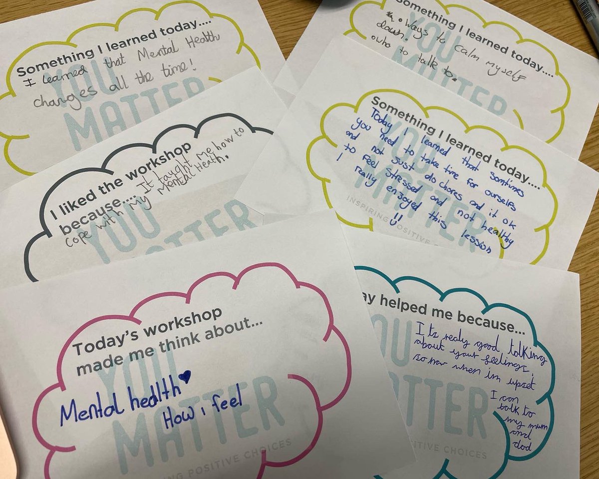 YouMatterJe's tweet photo. Looking through the written feedback that we take from young people during our workshops is one of our favourite things! It’s so great to see, in their own words, how our workshops impact the lives of those that we work with.

From a Year 6 group 🌟#JerseyCI #youmatterje https://t.co/RGwkkjBhrC
