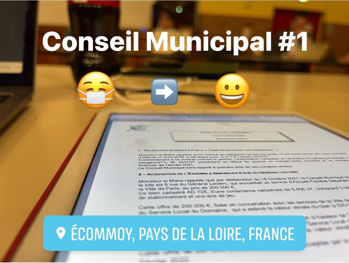 meunier_maxime's tweet photo. 👥 1er Conseil Municipal sans masque, quel plaisir de voir le visage de ses collègues pour la première fois depuis le début de cette mandature! 

🦠Malgré tout restons vigilants, en maintenant certains gestes barrières.

#ConseilMunicipal #Ecommoy #Sarthe #Covid19 #SansMasque https://t.co/nNzNWz1kP5