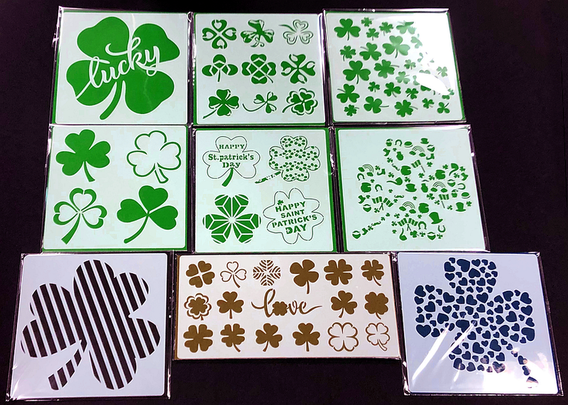 DavidArtCenter's tweet photo. Get Your Shamrock Stencils!

Don't forget that we have a large variety of Shamrock Stencils in many designs and sizes.

Add a little luck of the Irish to your project and fill your pot of gold! https://t.co/wuTDcBgvAq