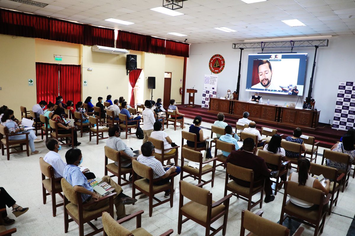 ONPE_oficial's tweet photo. #ENVIVO @pcorvetto, jefe de nuestra institución, da inicio al tercer taller macrorregional: "Participación política de las mujeres: más allá del 50/50", organizado en conjunto con @EUROsociAL_. #Piura Sigue el evento aquí: https://t.co/rrcTI8lQaY https://t.co/Fw3zUfBnzB