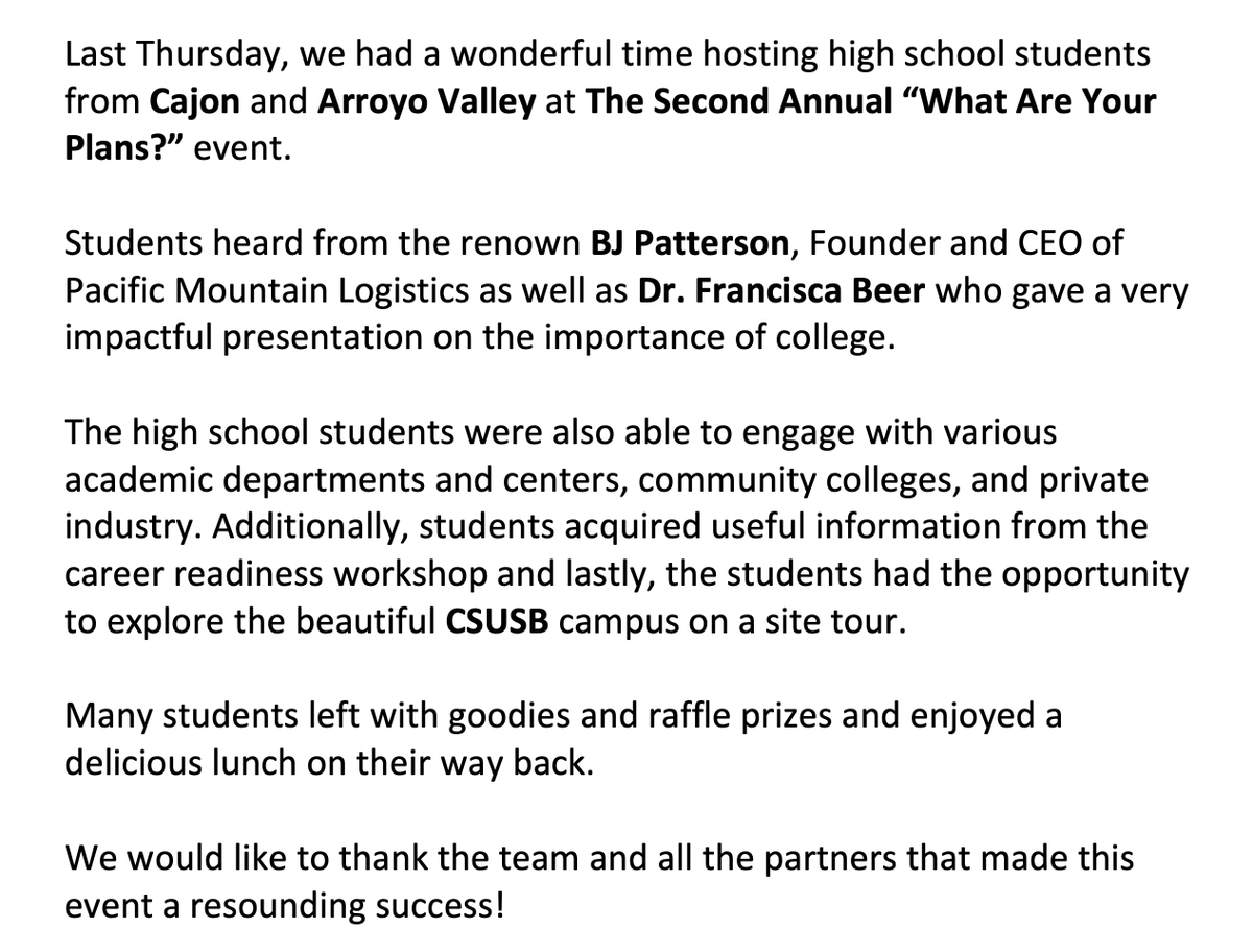 CSUSB Leonard Transportation Center tweet media