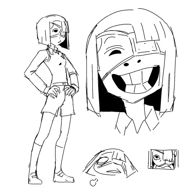 Old ass sketches of Liv when I was trying to give her a new look 