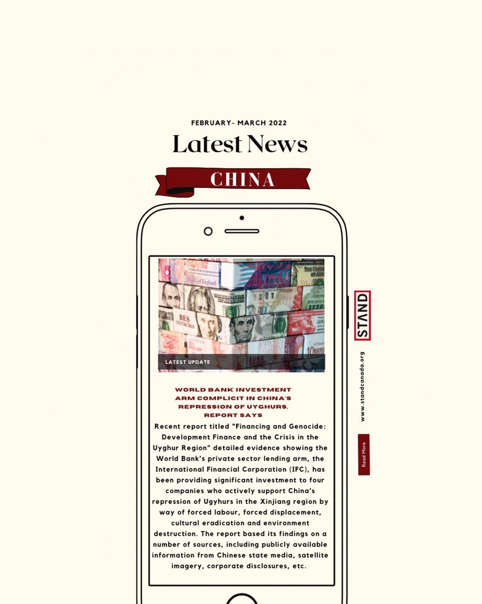 STANDCanada's tweet photo. Our newest #LatestNews feature is out now! Follow along here to stay current with the latest updates in our focus regions. This week is  #China. https://t.co/4CJ1Kzy4YC