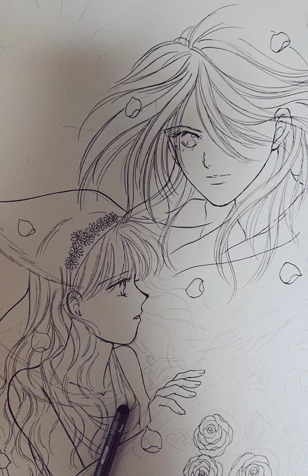 #過去絵と現在絵を比較してみようキャンペーン  #アナログイラスト 
 #ペン画  #シャーペン画  #進捗

🍀おはようございます🌞✨😊💞
娘の卒業式👩‍🎓近いからか…気持ちが落ち着かないのと過去絵整理したら
こんなん出てきたから投稿します

人って着実に成長してるんですよね
時間経って分かること🌹🎼 